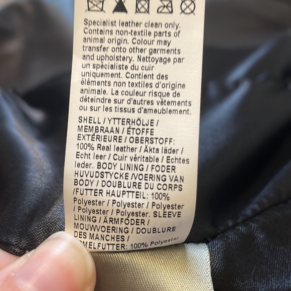 River Island US 6 UK 10 Brown Leather Jacket - Picture 11 of 11